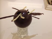 כדור שוקולד עם מוס שוקולד